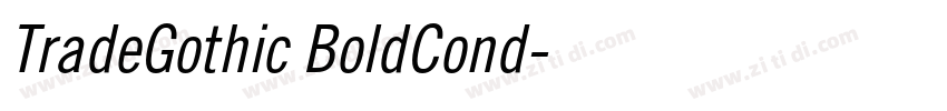 TradeGothic BoldCond字体转换